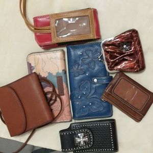 Group of wallets coin purses cell phone case women's